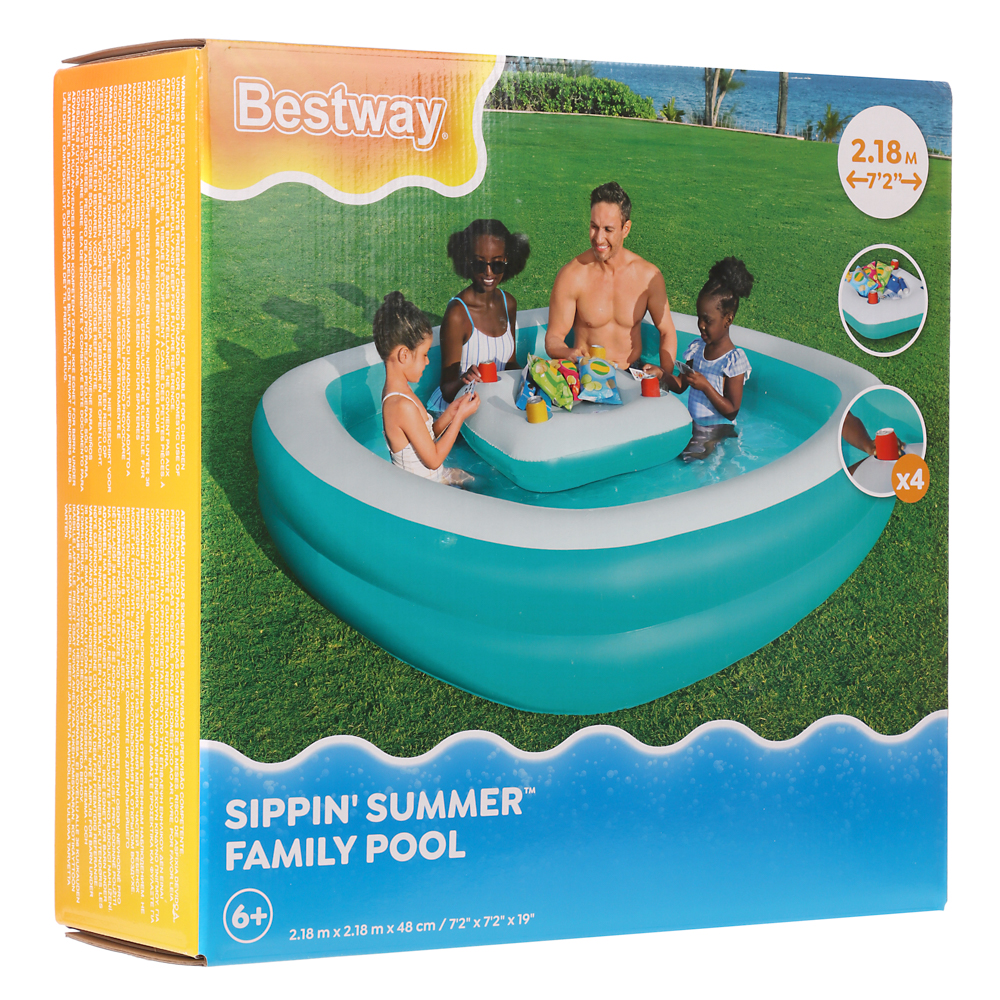 BESTWAY Семейный бассейн SIPPIN' SUMMER, 737л, от 6 лет, 54446, арт.№ 013-064