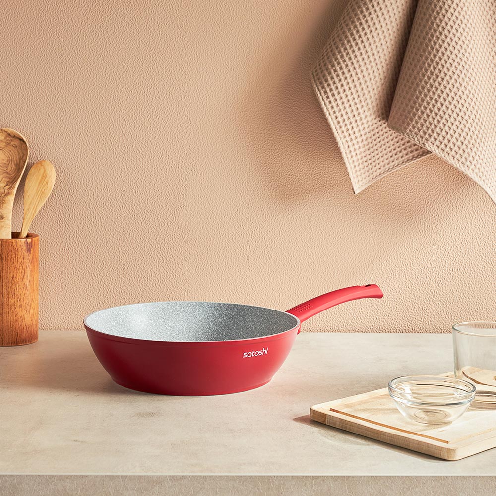 SATOSHI Верден Сотейник литой d=26см, антипригарное покрытие мрамор, индукция, арт.№ 846-464