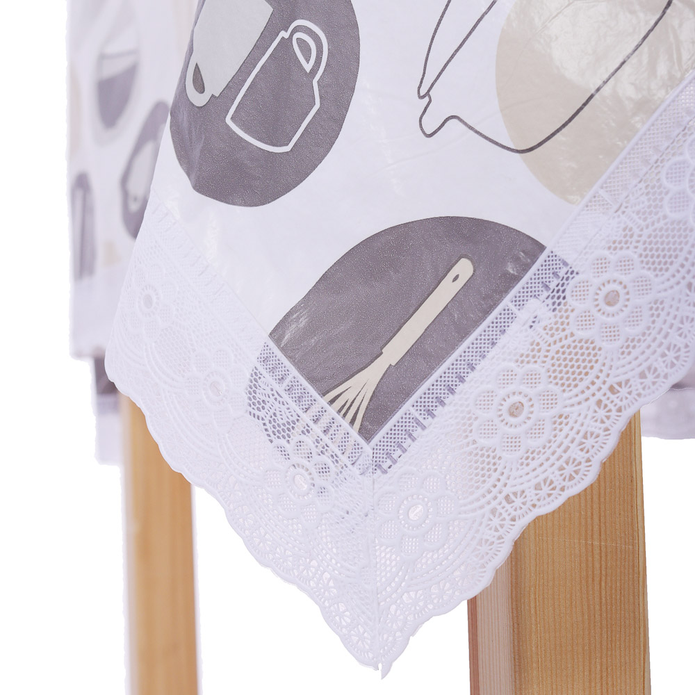 PROVANCE Скатерть ПВХ 140х230см "Настроение" с ажурной каймой, 6 дизайнов, арт.№ 479-280