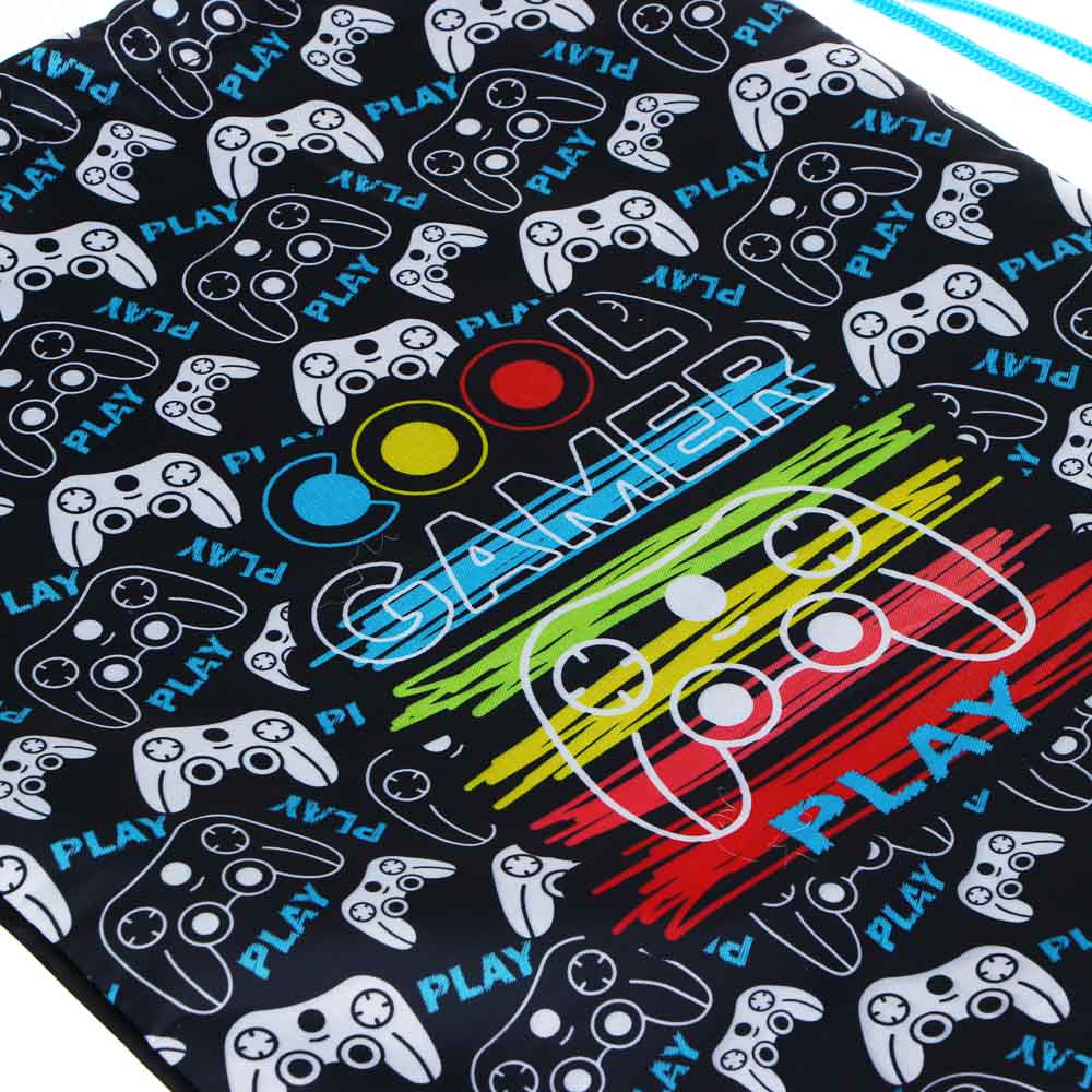 КУЛ ГЕЙМЕР мешок для сменной обуви на завязках, 34,8x41,5см, полиэстер, арт.№ 233-099