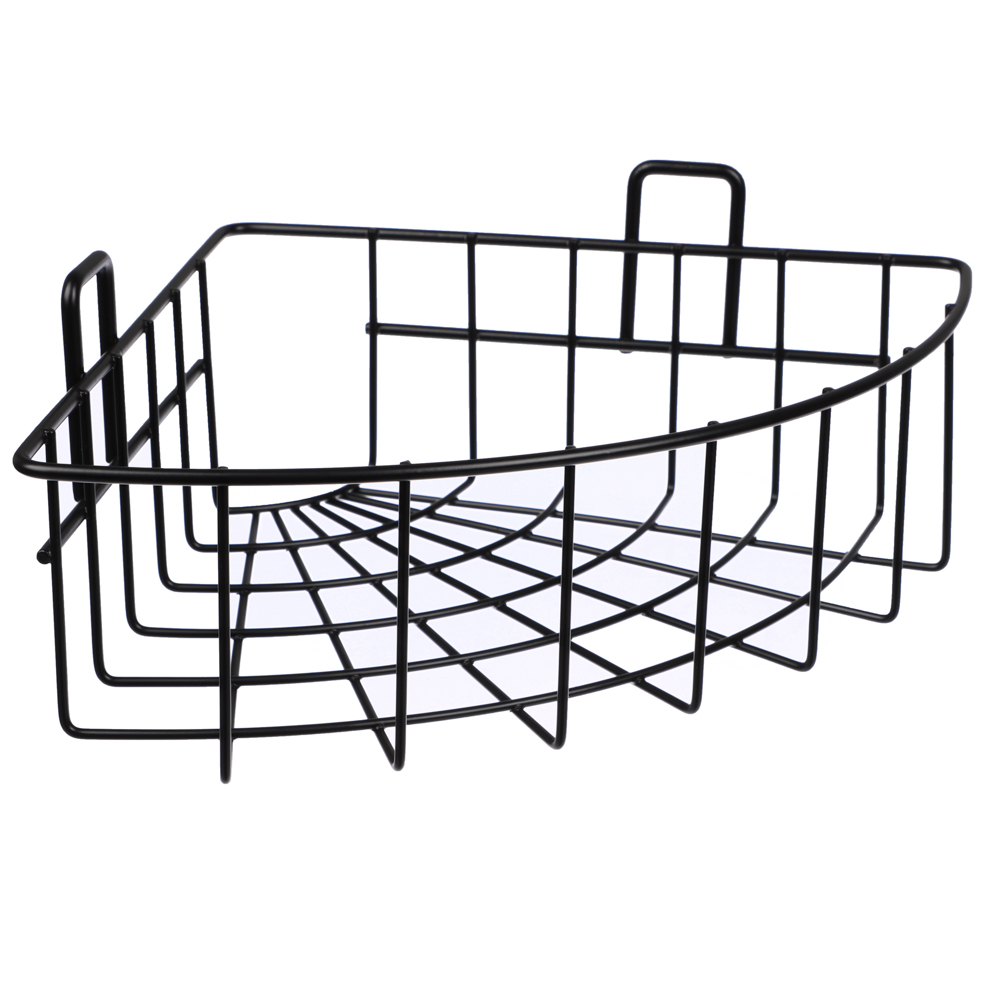 VETTA Полка настенная, угловая, металл, 30,5x22x8 см, черный, арт.№ 478-243
