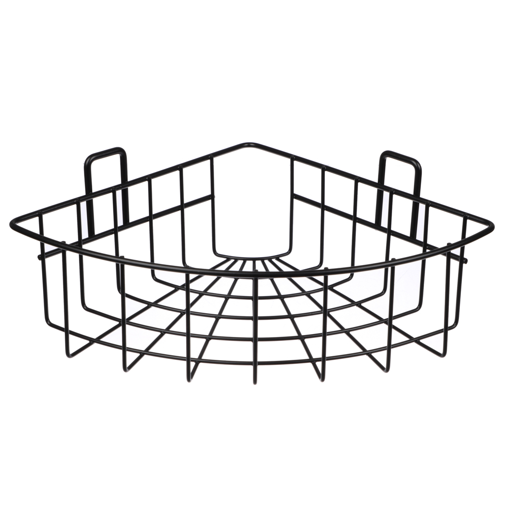 VETTA Полка настенная, угловая, металл, 30,5x22x8 см, черный, арт.№ 478-243