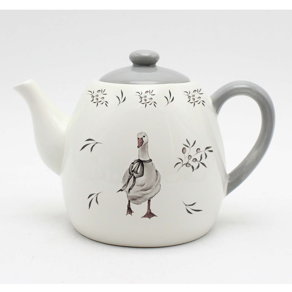 Чайник Гуси тм MILLIMI, 900мл, керамика, арт.№ 824-357