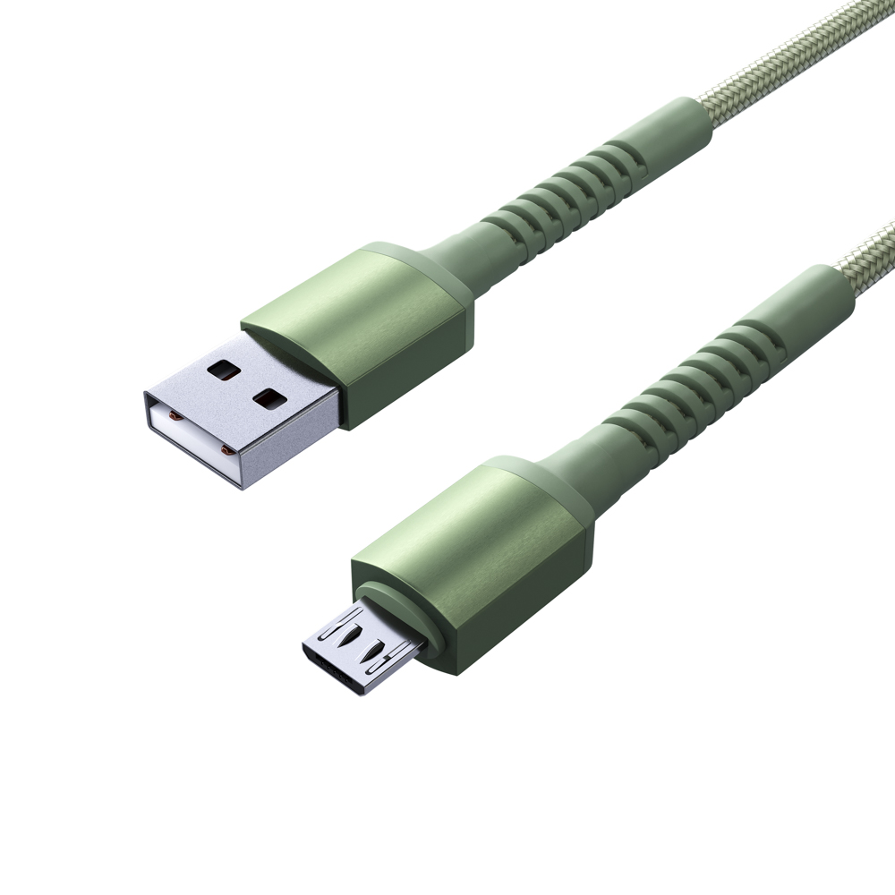 Кабель для зарядки USB(A)-microUSB BY XXL, 2 м, 3А, Быстрая зарядка QC3.0, зеленый, арт.№ 931-151