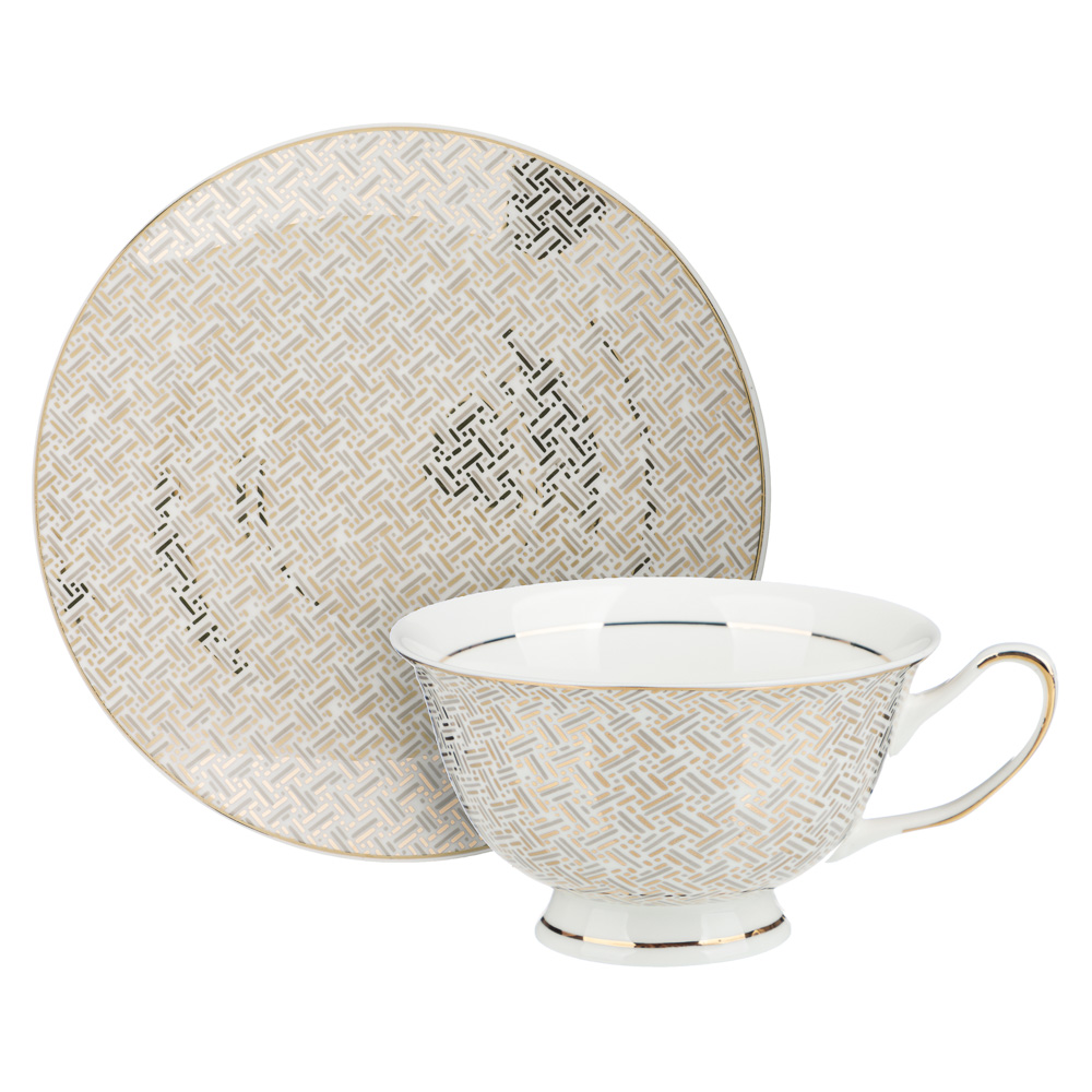 MILLIMI Гламур Набор чайный 2 пр., 220мл, 15см, костяной фарфор, арт.№ 802-434