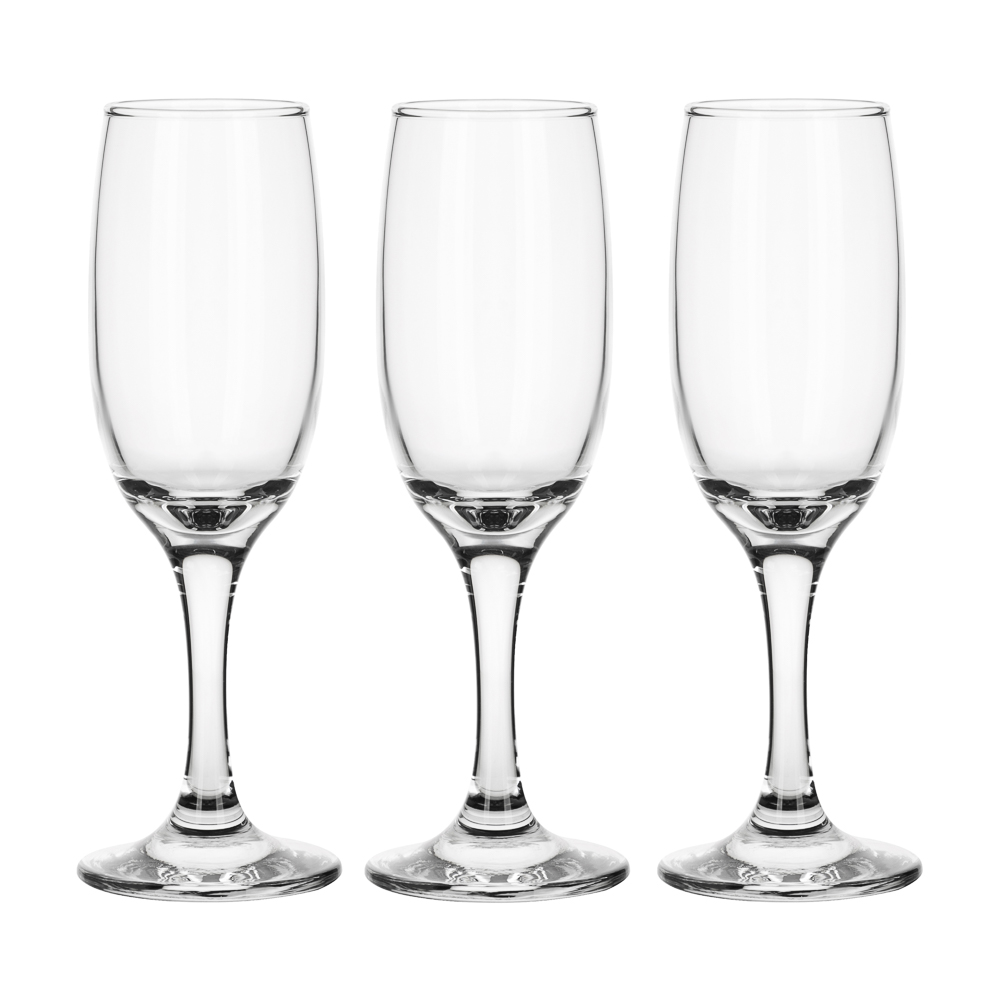 PASABAHCE Бистро Набор бокалов для шампанского 3 шт 190 мл, стекло, арт.№ 878-550