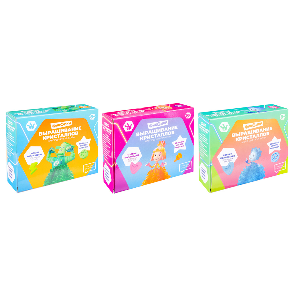 ФИКСИКИ Выращивание кристаллов с фигурками 13,5х11,3х4см, 3 дизайна, арт.№ 429-025