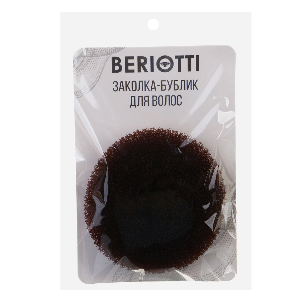 BERIOTTI Заколка-бублик для волос, мягкий поролон, 8см, 3 цвета, арт.№ 321-029
