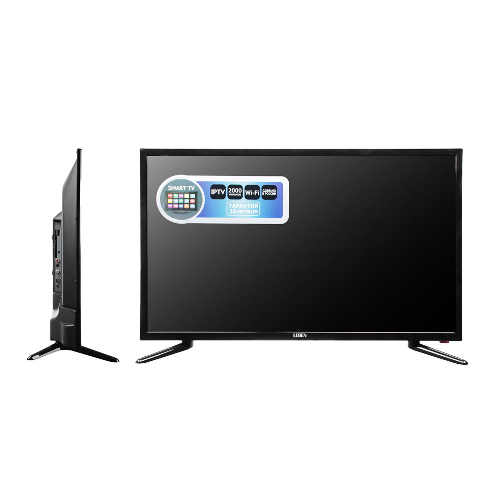 LEBEN ЖК-телевизор, диагональ 32" (81см), HD Smart модель LE-LED32RS282T2, арт.№ 282-101