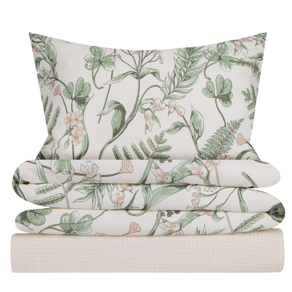 PROVANCE Мосс Комплект постельного белья евро (4 предмета), бязь, 2 дизайна, арт.№ 421-386