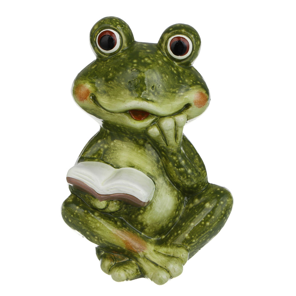 Фигура садовая "Лягушка" тм INBLOOM, 11х10,5х15см, глина, арт.№ 162-300