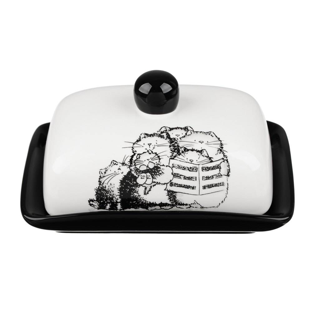 MILLIMI Забавные коты Масленка 17x12x8см, керамика, арт.№ 824-493