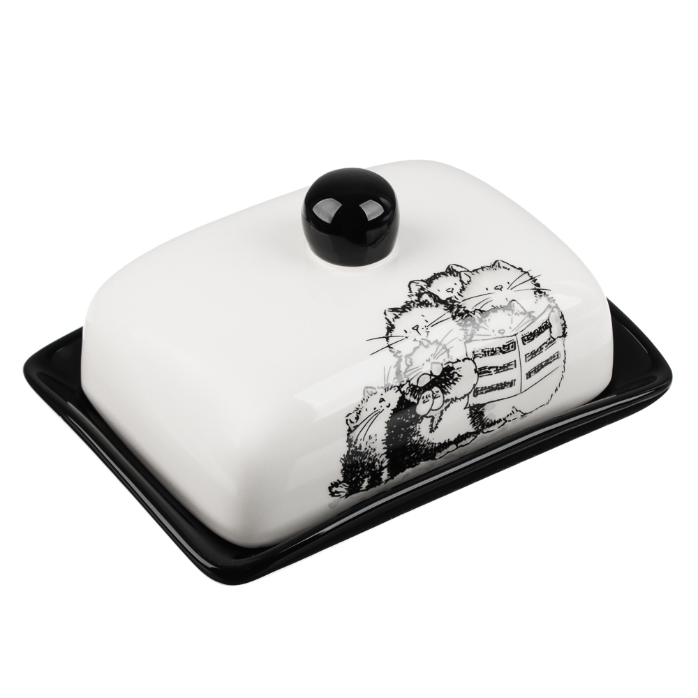 MILLIMI Забавные коты Масленка 17x12x8см, керамика, арт.№ 824-493