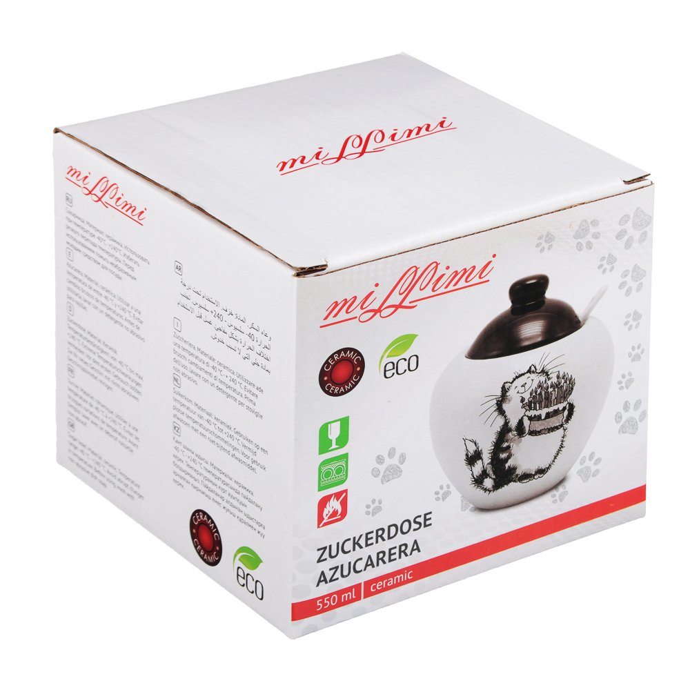 MILLIMI Забавные коты Сахарница 550мл, керамика, арт.№ 824-496