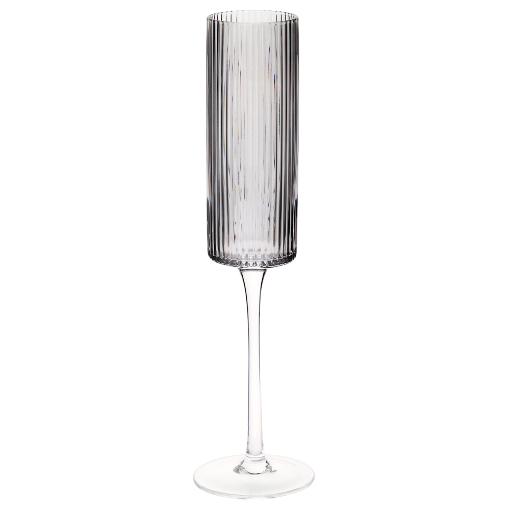 BY COLLECTION Black Line Набор бокалов для шампанского, 2шт., 200 мл, 7х25 см, стекло, арт.№ 820-850