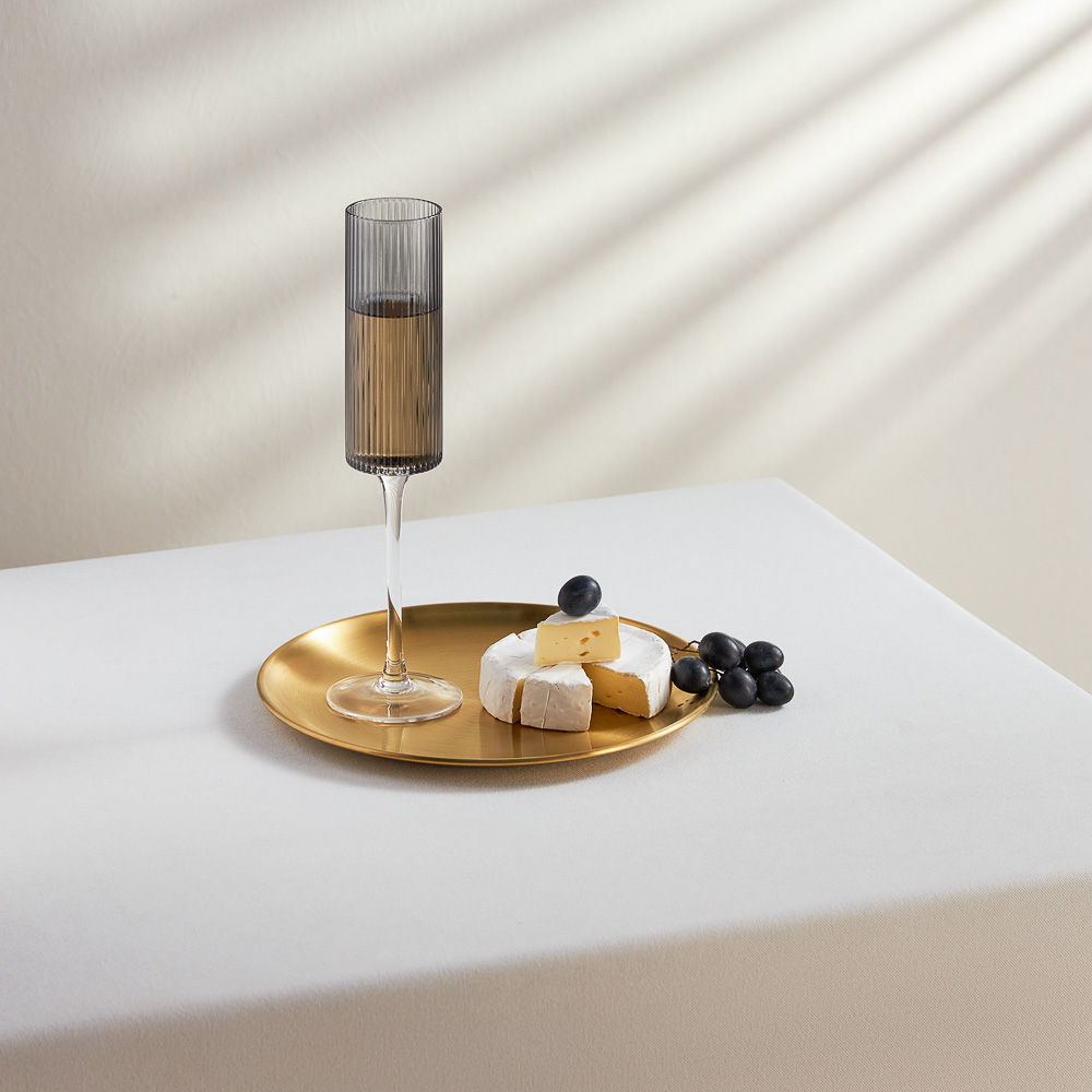 BY COLLECTION Black Line Набор бокалов для шампанского, 2шт., 200 мл, 7х25 см, стекло, арт.№ 820-850