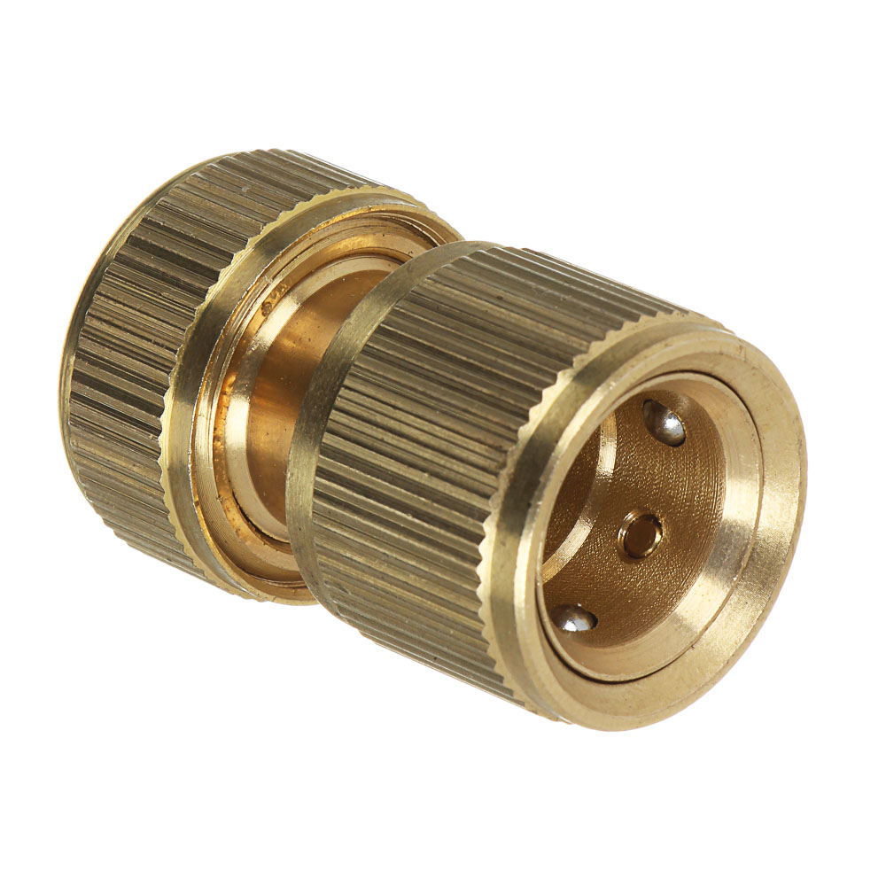INBLOOM PROF+ Коннектор c аквастопом для шланга d1/2", латунь MY-302, арт.№ 169-036