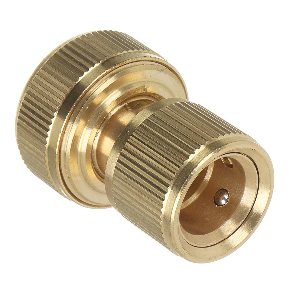 INBLOOM PROF+ Коннектор c аквастопом для шланга d3/4", латунь MY-304, арт.№ 169-037