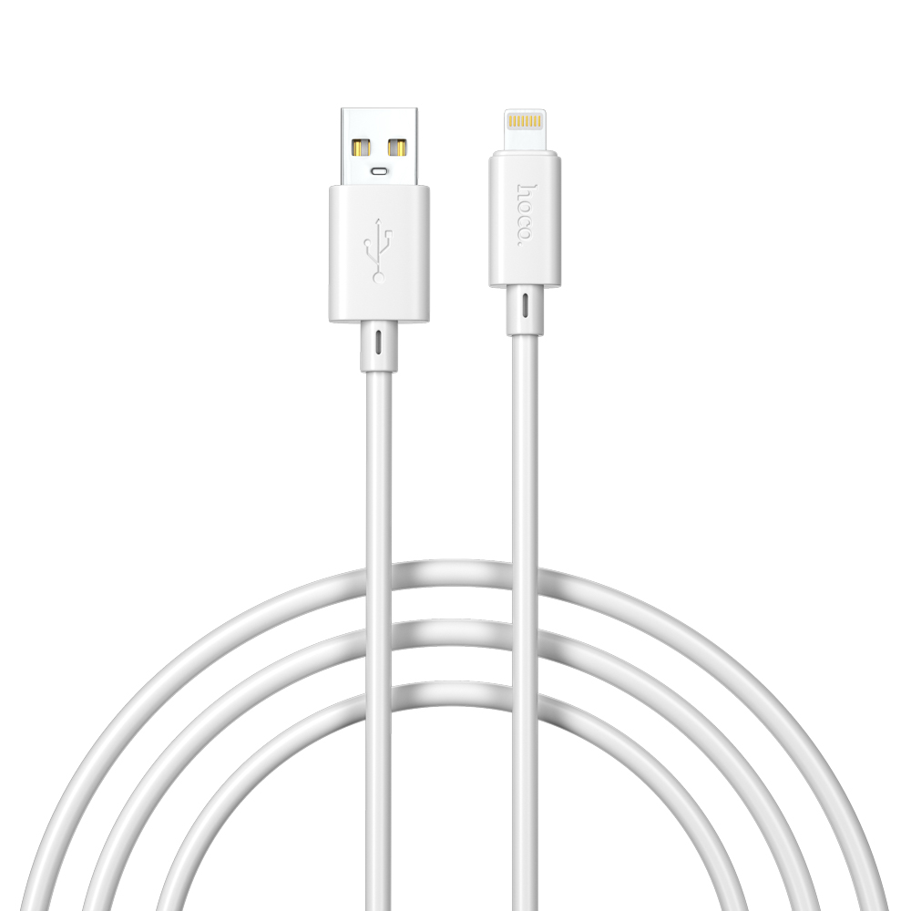 Кабель для зарядки USB(A)-iP hoco. модель X88, 1м, 2.4A белый, арт.№ 931-560