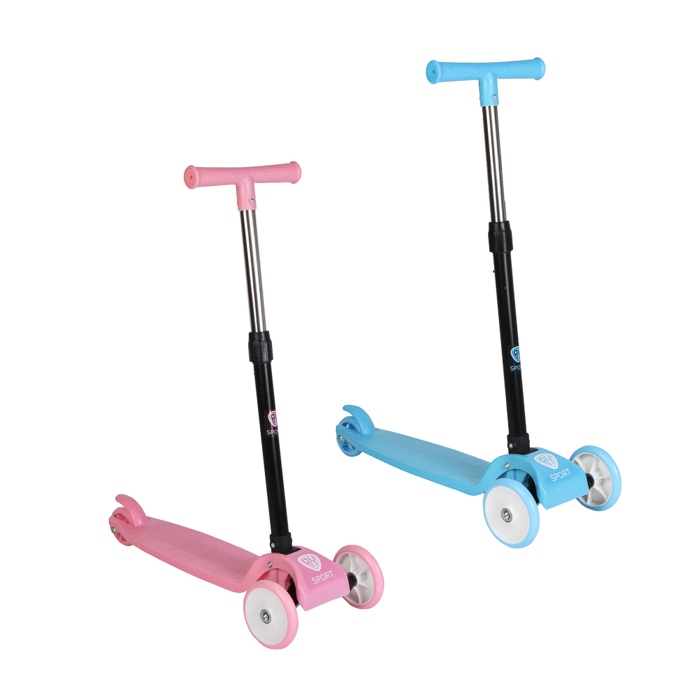 Самокат 3-х колесный, тм BY SPORT, складной, 56x21x58-62-66-70см, до 30кг, металл, пластик, арт.№ 131-085