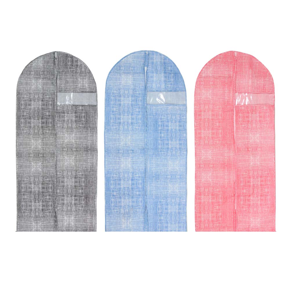 VETTA ЛЁН Чехол для одежды с окном, 60х130см, полиэстер, 3 цвета, арт.№ 457-553