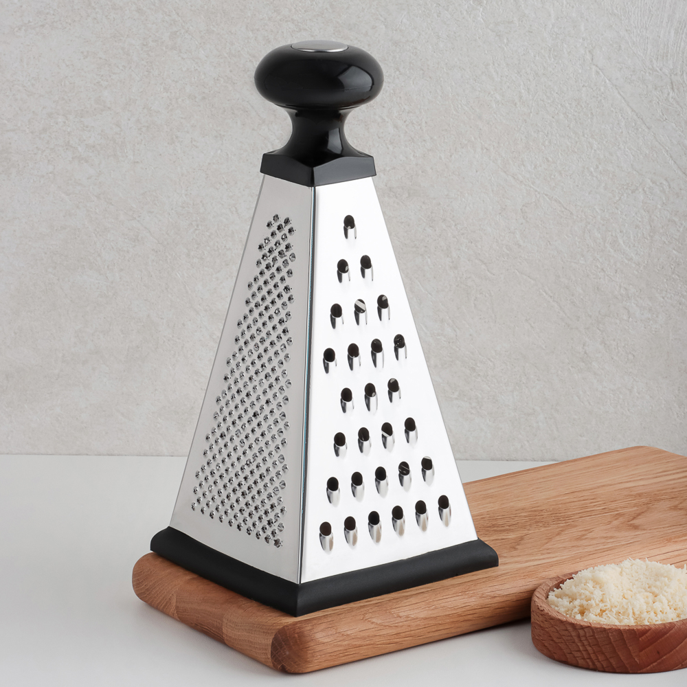 SATOSHI Терка 4-х сторонняя, 22см, нерж.сталь, круглая ручка, арт.№ 885-446