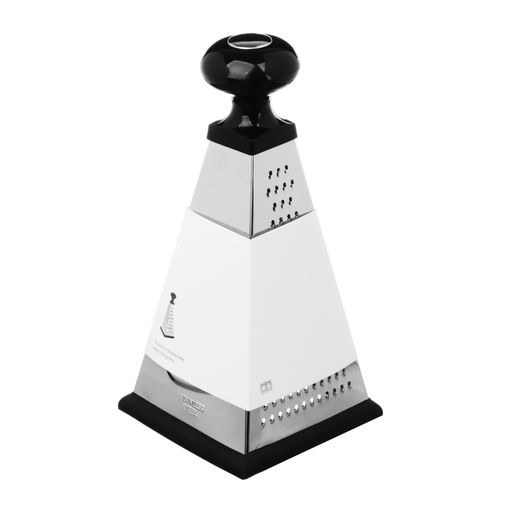 SATOSHI Терка 4-х сторонняя, 22см, нерж.сталь, круглая ручка, арт.№ 885-446