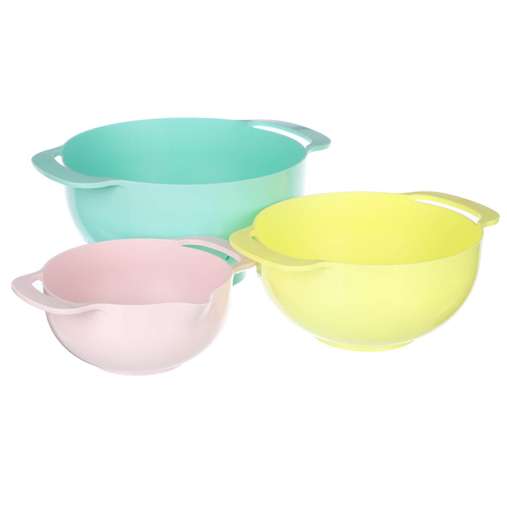 Набор для кухни 5 в 1 (миска 1,2л, дуршлаг 22см, миска 0,8л, мерные ложки 0,25л, 0,125л), пластик, арт.№ 861-415