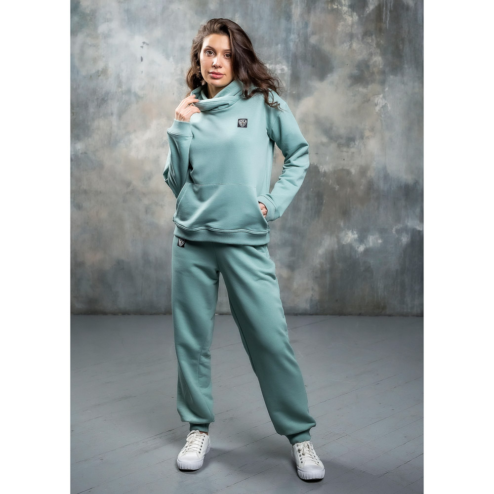 BY Толстовка женская, хлопок, размеры XS-XL, цвет мятный, арт.№ 830-694