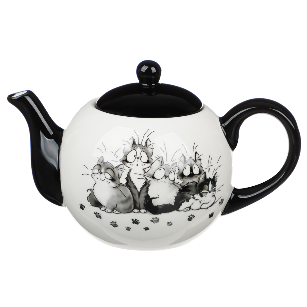 MILLIMI Озорные коты Чайник заварочный, 580мл, 18х11х11см, керамика, арт.№ 824-505