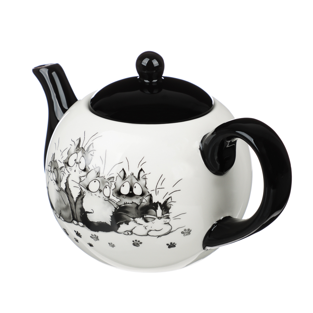 MILLIMI Озорные коты Чайник заварочный, 580мл, 18х11х11см, керамика, арт.№ 824-505