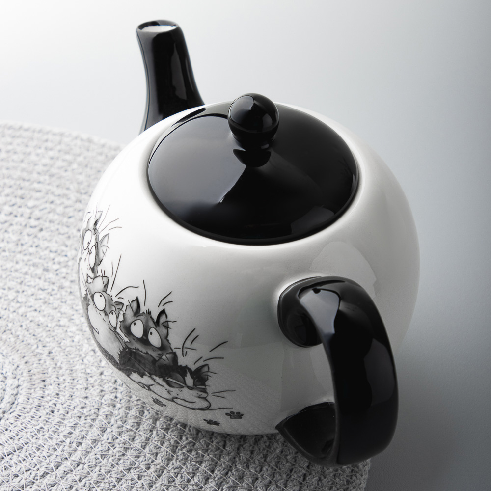 MILLIMI Озорные коты Чайник заварочный, 580мл, 18х11х11см, керамика, арт.№ 824-505