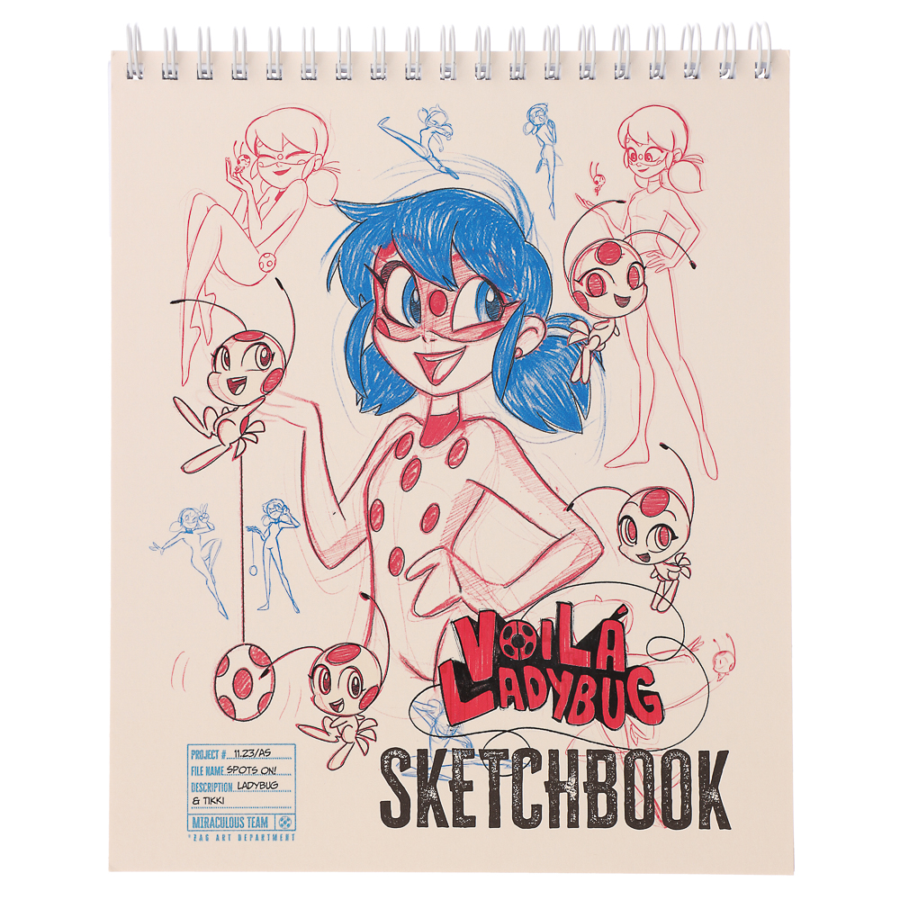 Ледибаг/Супер-Кот Блокнот для зарисовок (скетчбук) 19,5х16,4см, 30л., спираль, тв.подл., "Скетч", арт.№ 811-034