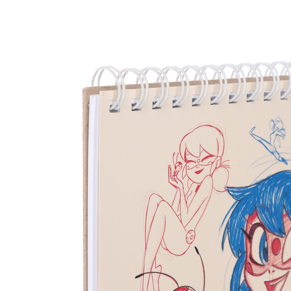 Ледибаг/Супер-Кот Блокнот для зарисовок (скетчбук) 19,5х16,4см, 30л., спираль, тв.подл., "Скетч", арт.№ 811-034