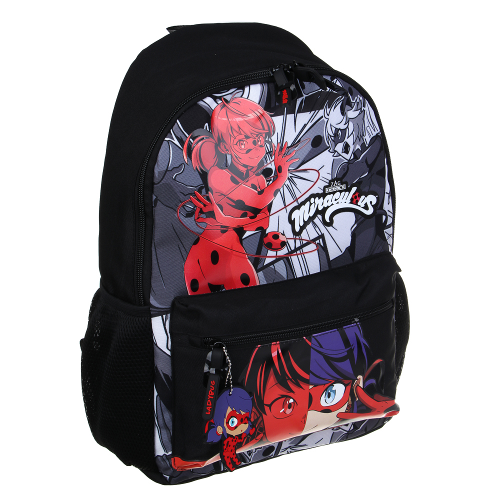 Ледибаг Рюкзак подростковый 40х30х15см, 1 отд., 3 карм., уплотненные лямки, "Манга", п/э, арт.№ 811-035