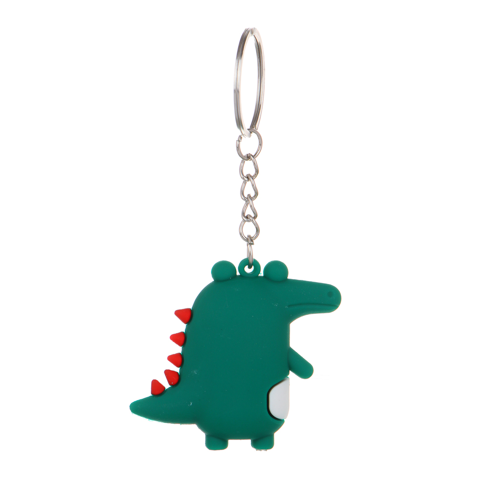Брелок 5,5x5см, в форме ящера, пластик, металлические цепь и кольцо, 4 цвета, пакет, арт.№ 095-040