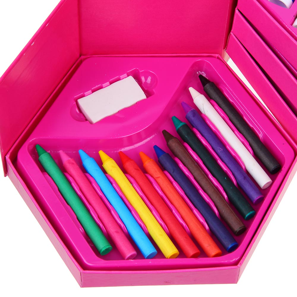 ХОББИХИТ Набор для рисования 46 пр., картон, пластик, дер., 16,5х18,5х9см, 2 дизайна, арт.№ 284-239