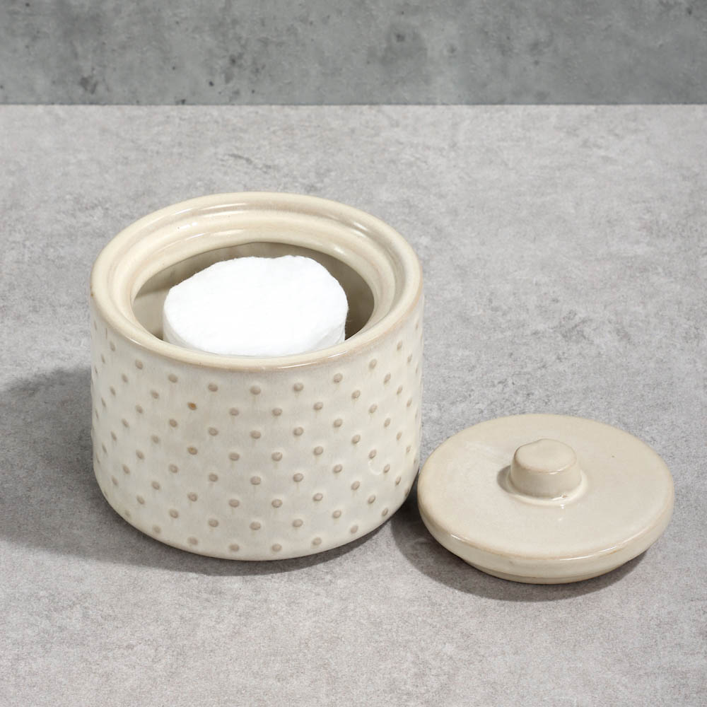 VETTA Емкость для ватных дисков и палочек "Point", керамика, арт.№ 463-378