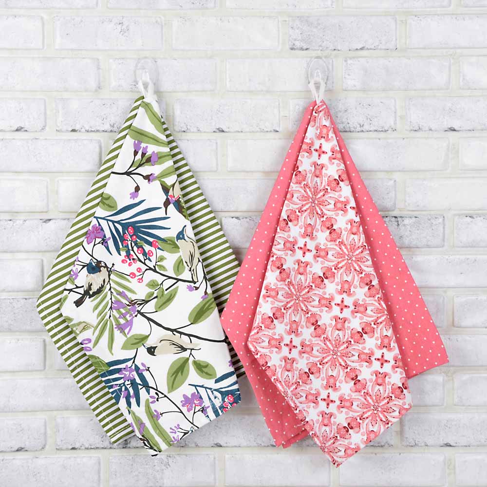PROVANCE Комплект полотенец кухонных 2шт, 100% хлопок, 40х60см, "Нежность", 2 дизайна, арт.№ 488-010