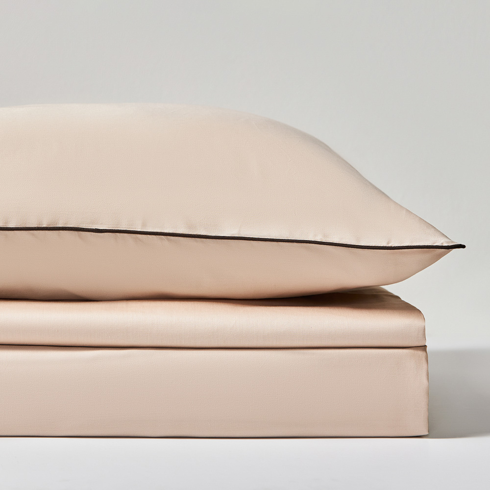 BY STAS MIKHAILOV Комплект постельного белья с кантом, евро, 100% хлопок, бежевый, арт.№ 421-286