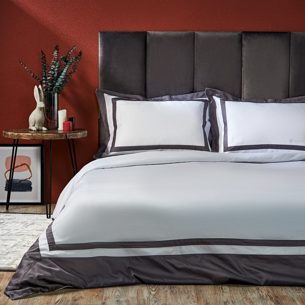 BY STAS MIKHAILOV Комплект постельного белья, евро, 100% хлопок, бело-серый, арт.№ 421-287