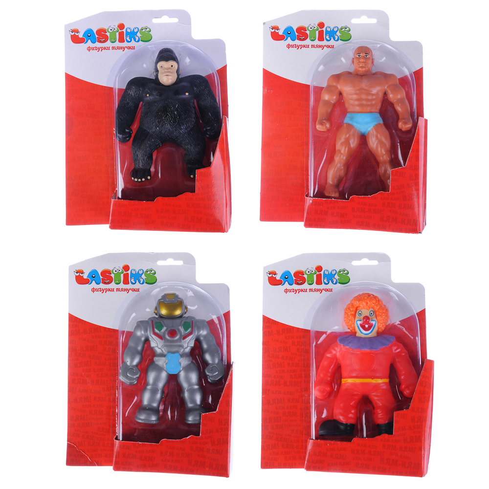 LASTIKS Фигурки тянучки, ТПР, 18х12х5см, 4 дизайна, арт.№ 274-148