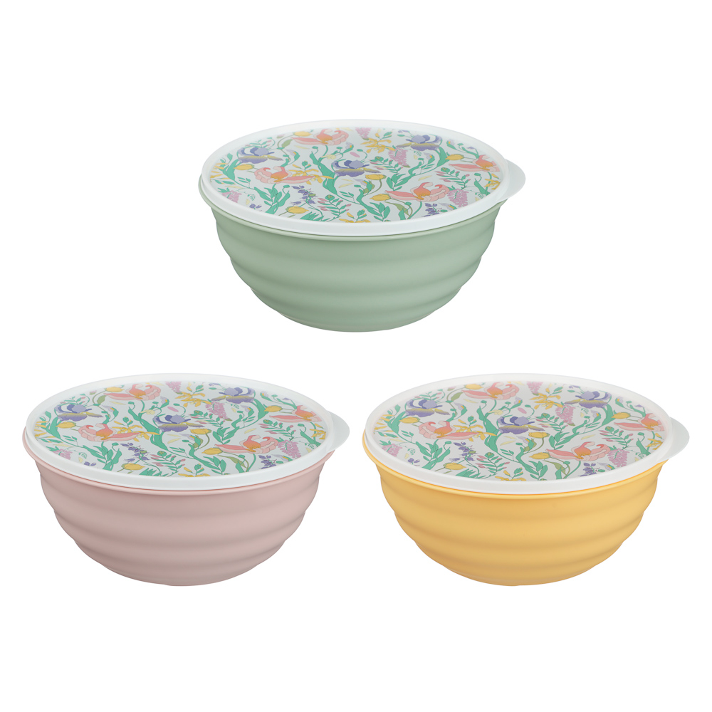Ботаника Миска Latina 2,1л с крышкой, пластик, 3 цвета, арт.№ 861-571