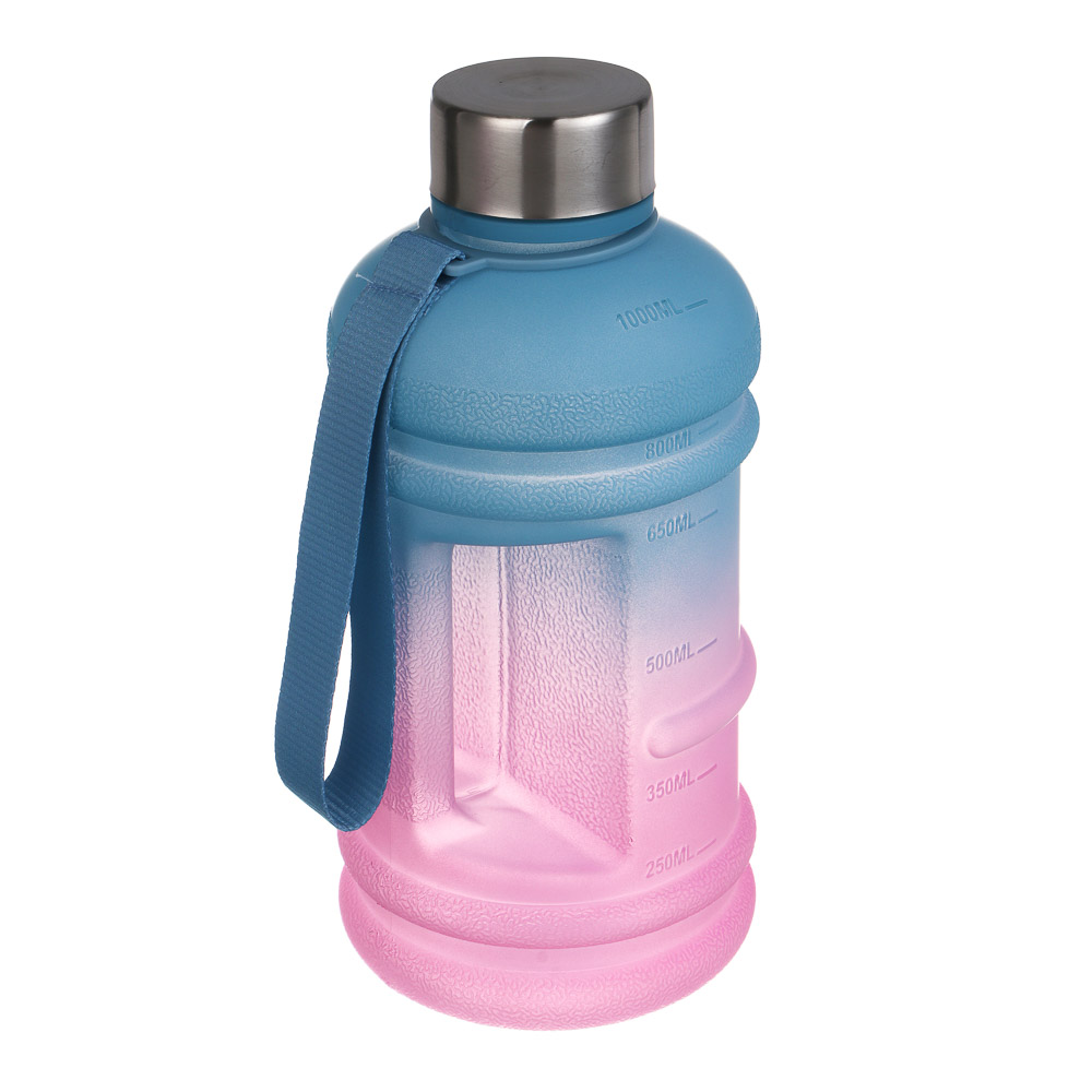 Бутылка спортивная тм BY SPORT, 1000мл, 21х10см, пластик PETG, градиент, арт.№ 088-147