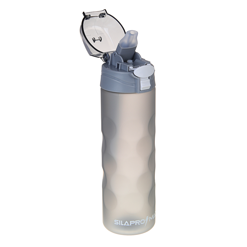 SILAPRO MAX Бутылка спортивная с поильником и замком, ULTIMATE GREY, 700мл, PC, арт.№ 088-035