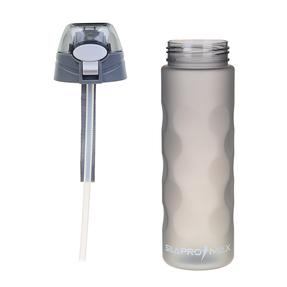 SILAPRO MAX Бутылка спортивная с поильником и замком, ULTIMATE GREY, 700мл, PC, арт.№ 088-035