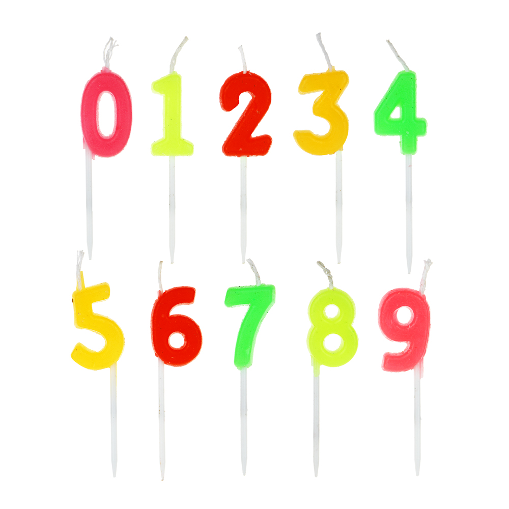 Капитан Весельчак Набор свечей 10шт, 15,3x16см, "Цифры", NC-06, арт.№ 533-008