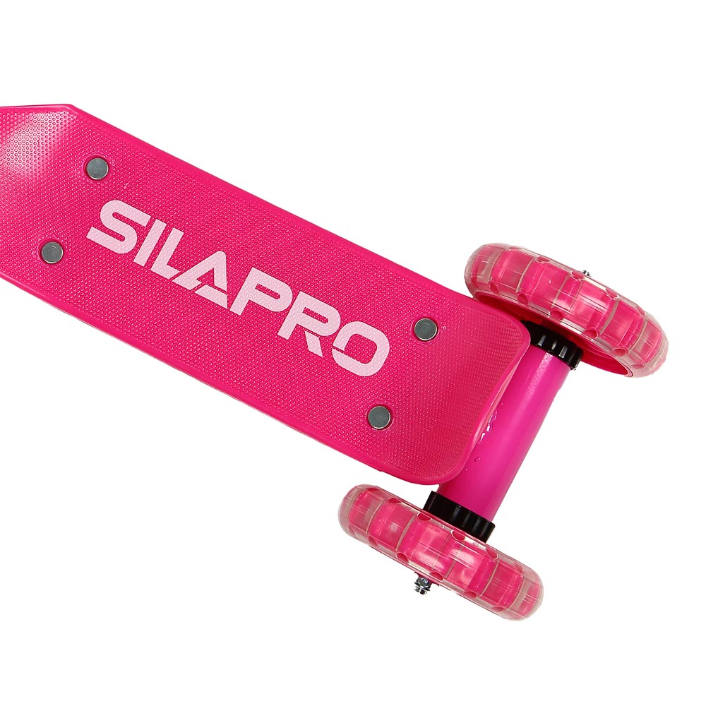 SILAPRO Самокат разборный 3-х колес. (PVC d=110/140мм), металл, h55х25х62см, до 40кг, арт.№ 131-063