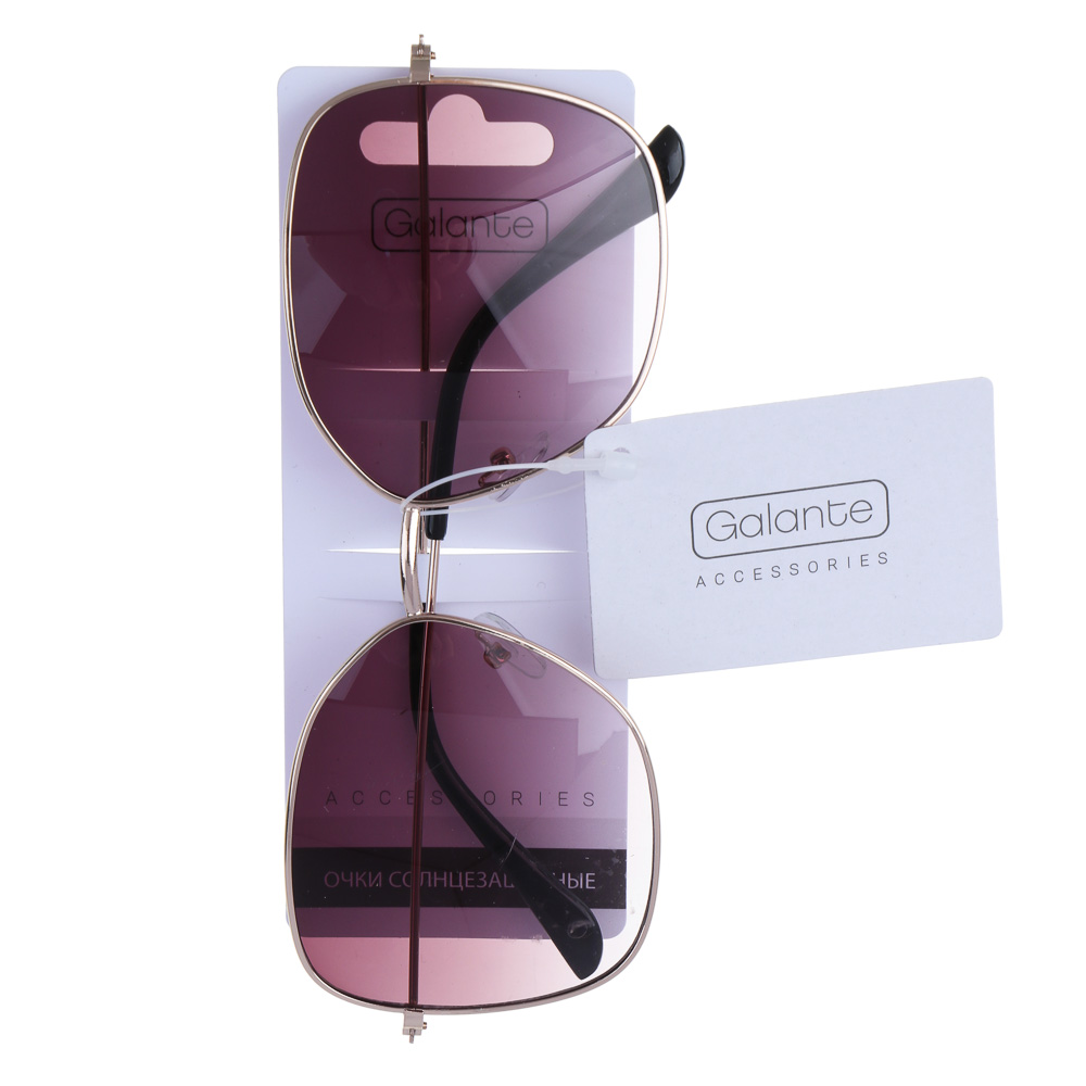 GALANTE Очки солнцезащитные, пластик, металл, 143x53мм, 4 цвета, арт.№ 304-025