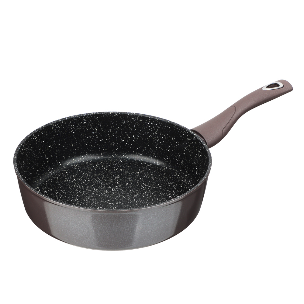 SATOSHI Валькур Сковорода литая глубокая d=28см, антипригарное покрытие мрамор, индукция, арт.№ 846-475